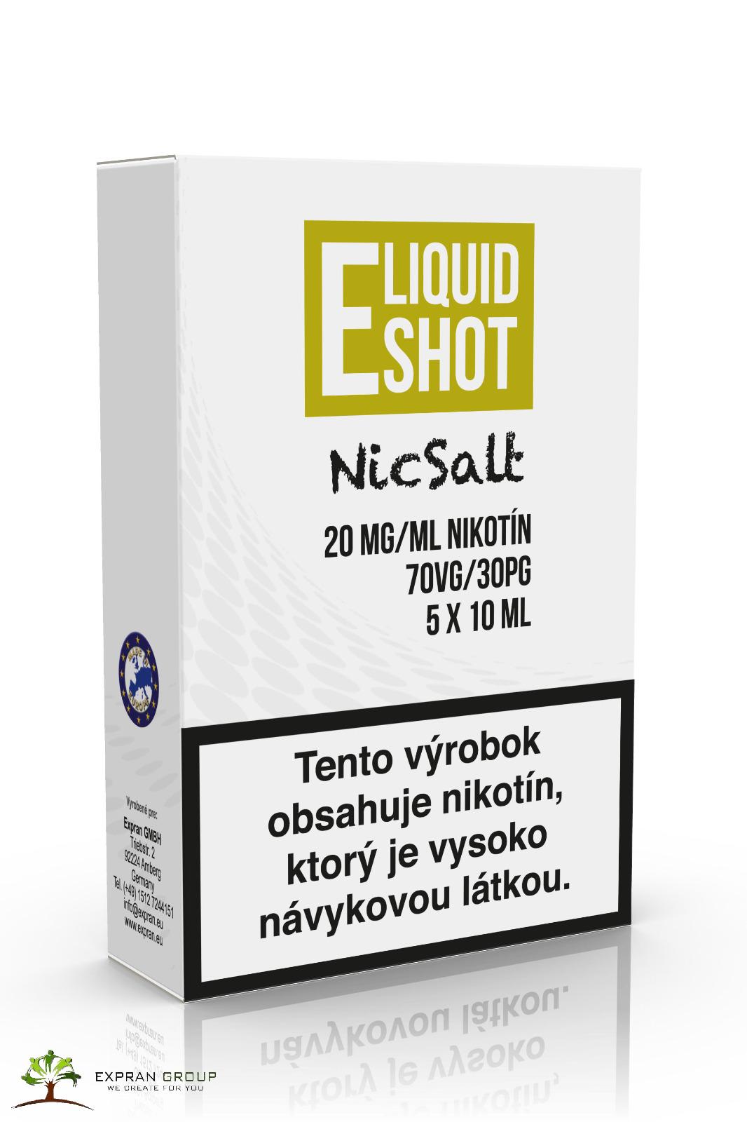 5x10ml E-Liquid Shot Booster NICSALT 30PG/70VG 20 mg/ml ITV