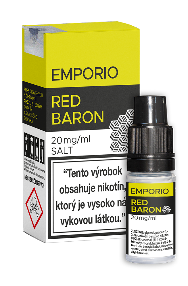 E-liquid Emporio Salt 10ml / 20mg: Red Baron (Ríbezle, lesné plody a aníz)