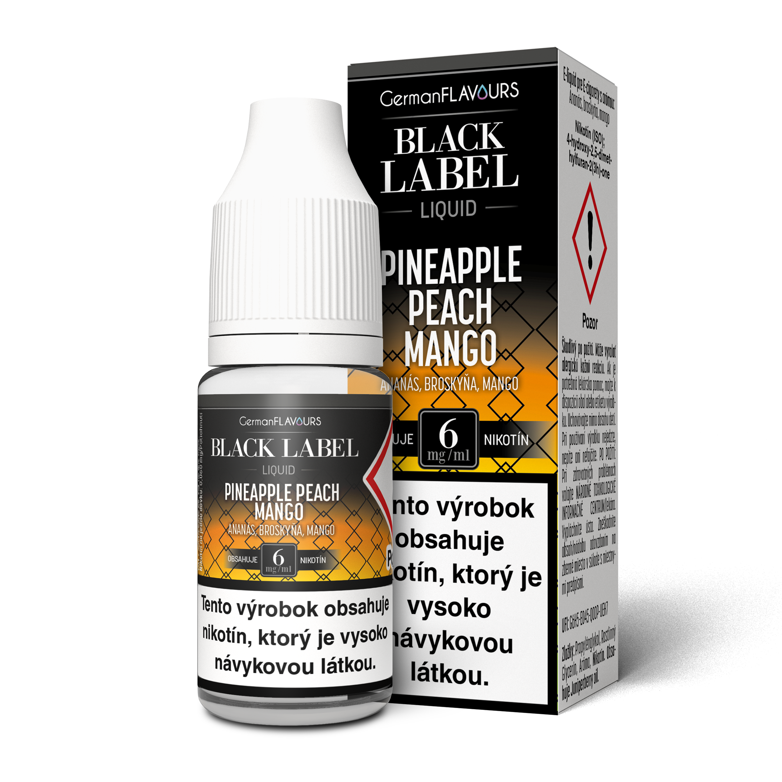 Pineapple Peach Mango - German Flavours Black Label 6mg/ml 10ml E-liquid
