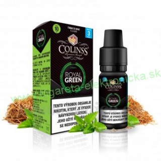 E-liquid Colinss 10ml : Royal Green (Tabak s mätou) 6mg