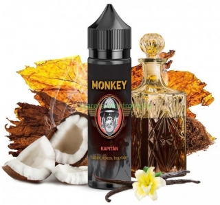 Príchuť MONKEY LIQUID - Kapitán (Jemný tabak s kokosom a bourbonom) 12ml