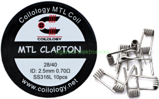 Coilology predmotané špirálky MTL Clapton SS316 0,7ohm