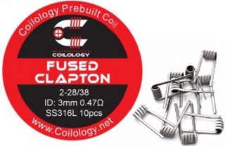 Coilology predmotané špirálky Fused Clapton SS316L 0,47ohm