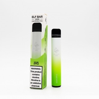 Sour Apple 5% - Elf Bar 2000 e-cigareta 1200mAh