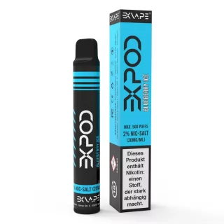 Blueberry Ice - EXVAPE EXPOD jednorázová e-cigareta
