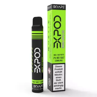 Green Apple Ice - EXVAPE EXPOD jednorázová e-cigareta