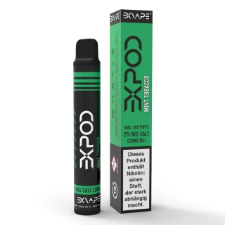 Mint Tobacco - EXVAPE EXPOD jednorázová e-cigareta