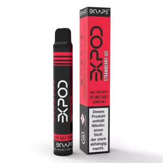Strawberry Ice - EXVAPE EXPOD jednorázová e-cigareta