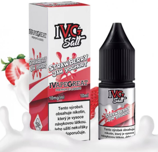 E-liquid IVG Salt 10ml/10mg:Strawberry Jam Jogurt