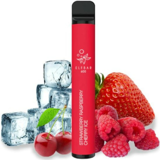 Strawberry Raspberry Cherry ice 2% - Elf Bar 600 e-cigareta 550mAh 