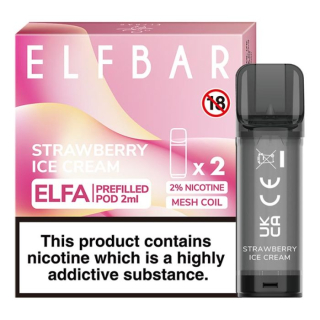 Strawberry ice Cream - ELFA prednaplnený POD 2ml 2ks/bal.