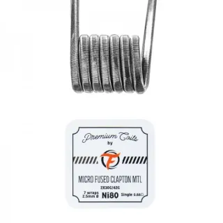 Fumytech predmotané špirálky Micro Fused Clapton MTL Ni80 0.88Ω - 10ks/bal